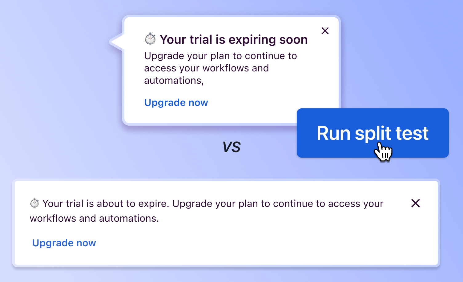 Bento empty state banner shown within a dashboard app; the banner is fully customized to look native within the app